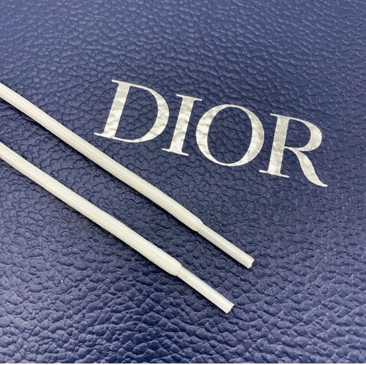 Dior B22 Round Replacement Style Shoelaces White